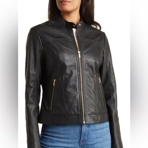 Nordstrom - Womens Cole Haan Leather Jacket - L